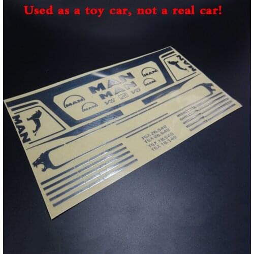New Design Big Suit Metal Sticker Decoration for 1/14 Tamiya RC Truck Trailer tipper MAN TGX Car Diy Parts