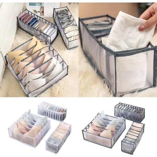 1/3pcs New Underwear Bra Organizer Storage Box 2 Colors Drawer Closet Organizers Boxes For Underwear Scarfs Socks Bra Hot Sale