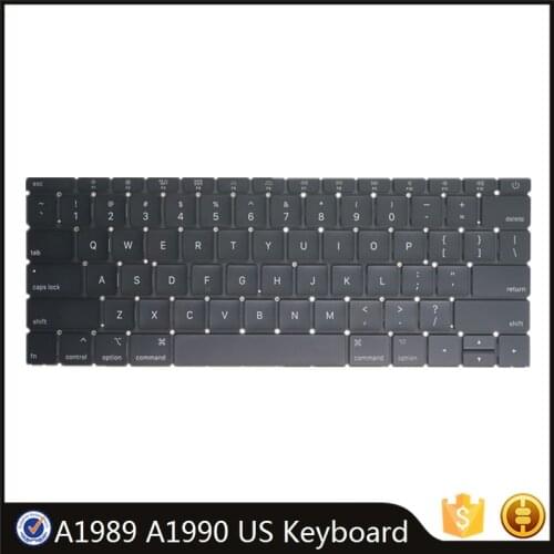 Original US Standard Keyboard for Apple Macbook Pro 13" 15" A1989 A1990 Mid 2018 Small Enter English Keycaps Laptop Spare New