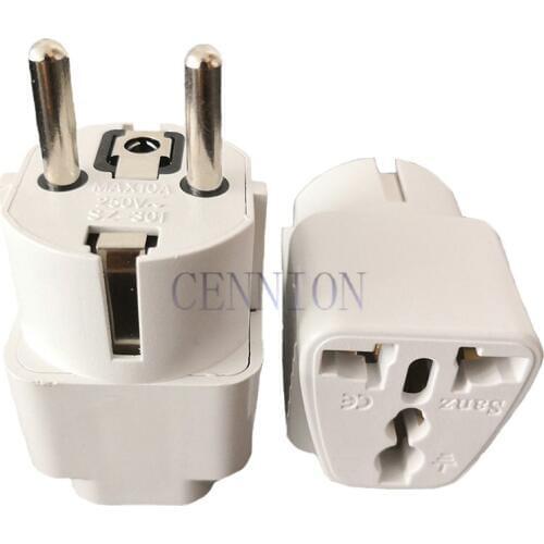 Copper Pass 10A UK EU AU US to DE FR AC Power Plug Trip Travel Adaptor Convertor 50pcs express free