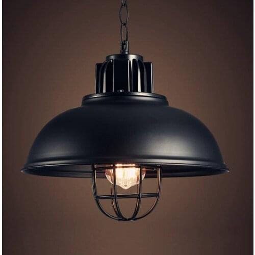 Retro Pendant Lights Industrial Cage Kerosene Lamp LED E27 4w Loft Light American Style Metal Lampshade Fixtures Kitchen Lamp