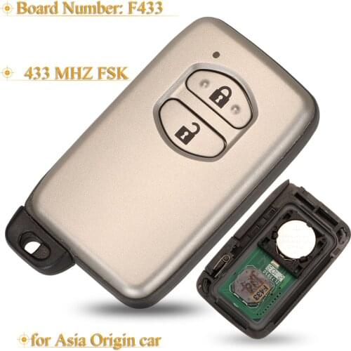 Kutery 2 Buttons Smart Remote Car Key Fob 433MHz FSK F433 Board For Toyota Highlander 8 Land Cruiser