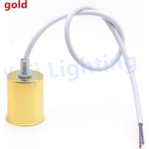 Gold E27 retro Vintage ceramics lamp holder Ceiling rose lamp cup for wall lamp chandelier DIY lighting accessories