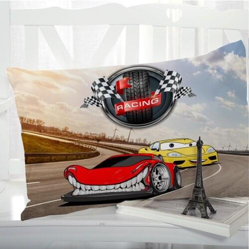 1pc Car Cartoon Pillow cover Pillow case Bedding Pillowcase Pillowcovers decorative 3D Print for children kids baby racing