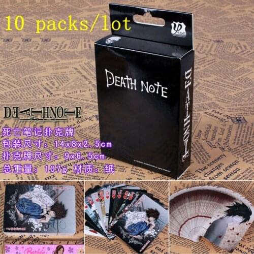 10 packs/lot Anime Death Note Toys Poker for Collection Game Cards