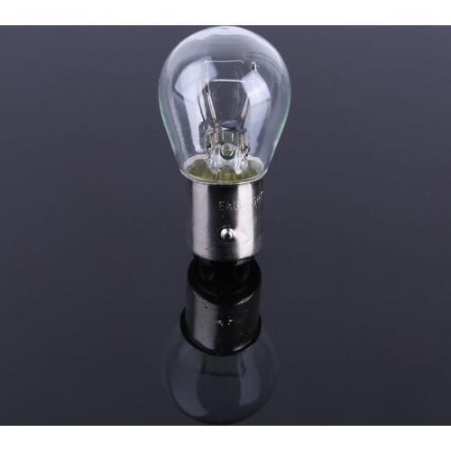 2pcs P21/5W S25 12V21/5 BAY15D Car Clear Glass Lamp Brake Tail Bulb Halogen Lamp