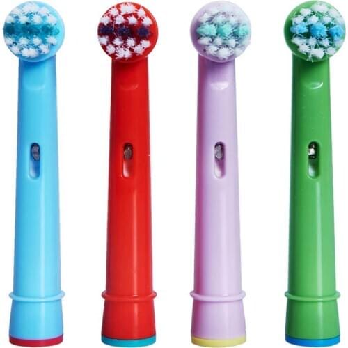4Pcs Kids Toothbrush Replacement Heads for Oral B Children Brush Heads Fit Advance Power/Pro Health/Triumph/3D Excel Toothbrush
