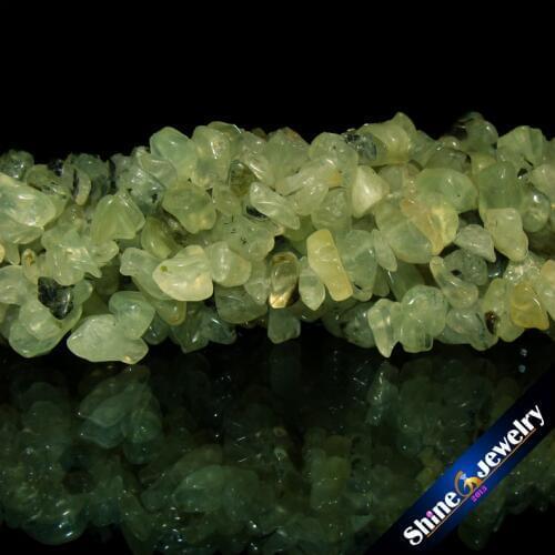 7-8mm Freeform Gravel Natural Prehnites Stone Stone Nugget Loose Beads Strand 34" Necklace Bracelet DIY Jewelry Making