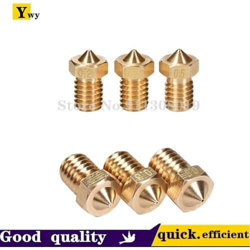 10PCS/LOT 3D printer accessories spray 1.75/3MM nozzle extruder nozzle brass nozzle diameter 0.2.3.4.5mm
