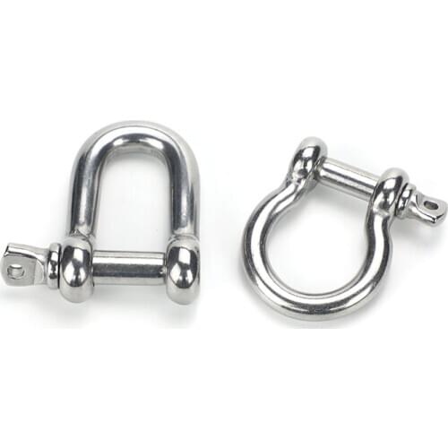 HQ DB01 Stainless Steel 316 Marine Grade High Tensile Dee or Bow Type M4-M38 Screw Pin Anchor Shackle