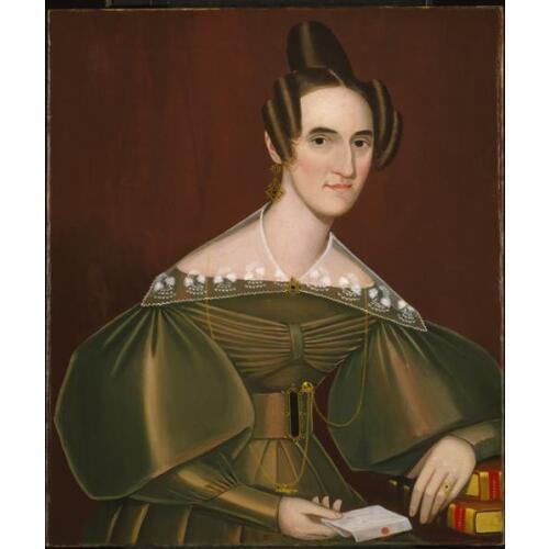 Free shipping classic court figure dame army green skirt portrait oil painting canvas printings on canvas art decoration picture