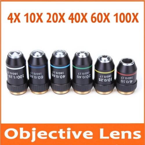 4X 10X 20X 40X 60X 100X 195 Biomicroscope System Bio-Microscope Biological Microscope Lab Laboratory Achromatic Objective Lens