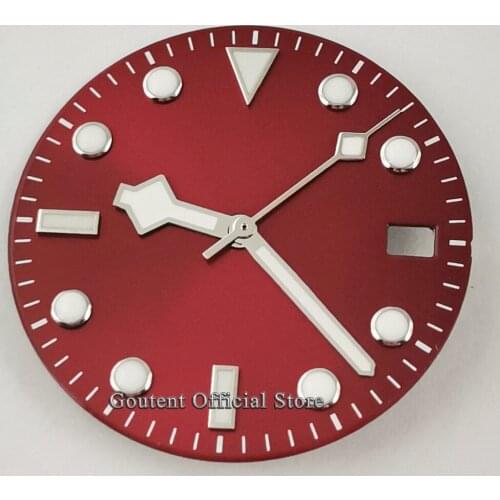 Goutent 28.5mm Watch Dial + Snowflake Watch Hands Sterile Dial Fit NH35 ETA2824 2836 Miyota 8215 821A,DG2813 3804 Movement