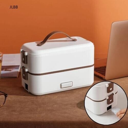 Electric Portable Cooking Heating Lunch Box Stainless Steel Liner Insulation Portable Plug-in Electric Heating Cooker Steamer
