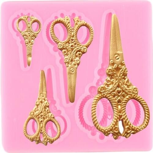 Gadgets Fondant Mold Scissors Clay Resin Polymer Clay Wax Flexible Moulds Fondant Gum Paste Chocolate Craft Mold For Resin