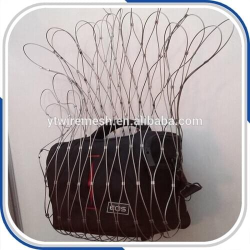 Flexible stainless steel cable webnet for anti theft bag