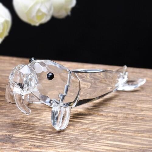H&D Clear Crystal Walrus Collectible Figurine Mini Animal Statue Ornament for Table,Souvenir Christmas Birthday Gifts For Kids