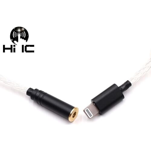 HiFi Silver Headphone Adapter For iPhone 7 8 X AUX Adapter For Lightning To 3.5mm 4.4mm 2.5mm Female Headphone Jack Cable