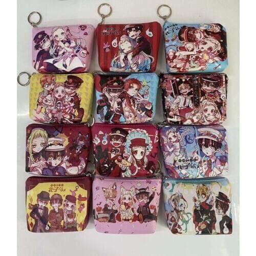 IVYYE 1PCS Toilet-bound Hanako-kun Anime PU Coin Purse Cartoon Change Bags Coins Wallet Card Key Storage Gift