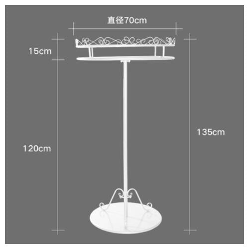 Circular clothes hanger floor rotation childrens clothing store display rack