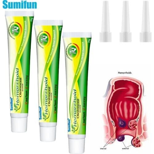Sumifun 1/3/5Pcs Hemorrhoids Ointment Crack Anal Internal & External Anal Fissure Painkiller 100% Original Chinese Herbal Cream