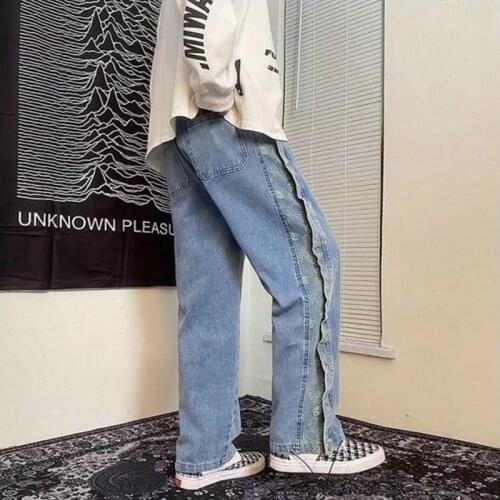 MKASS Men's Wide Leg Jeans