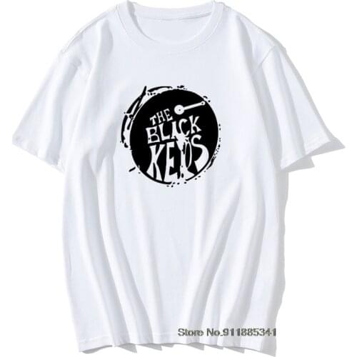 The Black Keys T Shirts Men Drum Casual Man T-Shirt Cotton Vintage tshirt Short Sleeves Mens Funny Tops Tees Euro Size