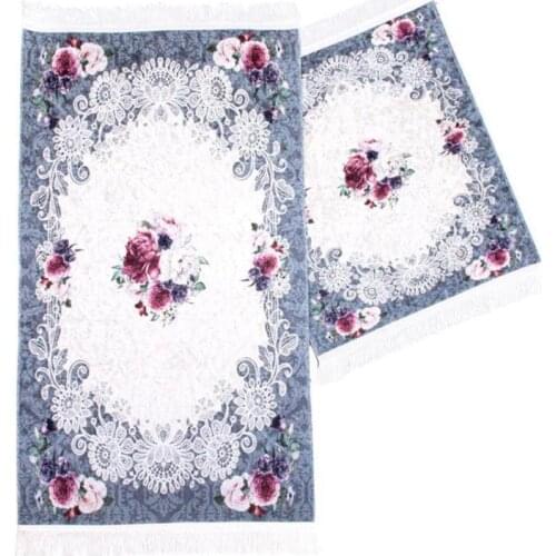 Bonnie Rectangle Bathroom Mat Set 2 Li Gray