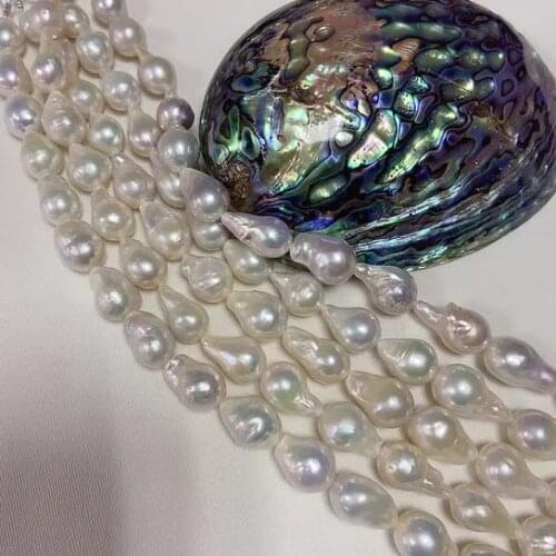 30mm natural Loose Large Baroque Pearl Strand Irregular Pearl Beads