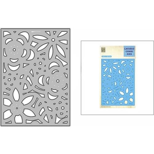 2021 New Layered Flower Garden Plate Background Metal Cutting Dies for DIY Scrapbooking and Card Making Paper Craft Embossing