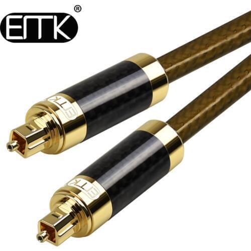 EMK Optical Audio Cable Digital Sound SPDIF Coaxial Cord Toslink Fiber Optic Cable OD8.0