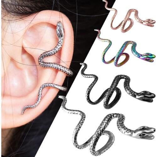 2021 Trend Snake Clip Earrings For Women Teens Girls Vintage Fake Piercing Cuff Earrings Ear Bone Clip Party Fashion Jewelry