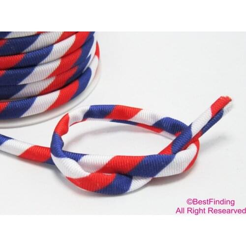 Lycra cord Netherland flag color 5mm Elastic lycra Stitched Lycra strips swimwear bikini mask making