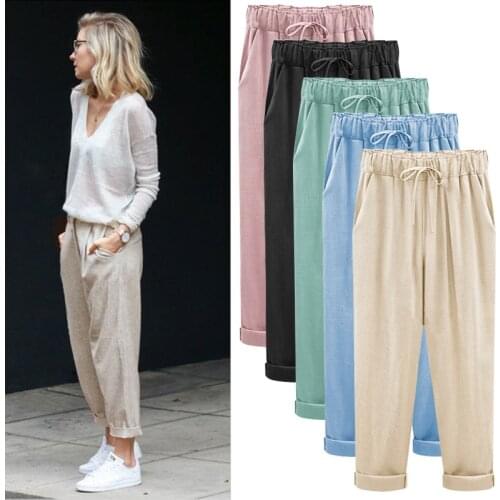 SURWENYUE Women's Linen Trousers