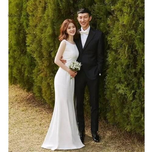 Weeding Dress O-Neck Mermaid Floor-Length Wedding Dresses for Women