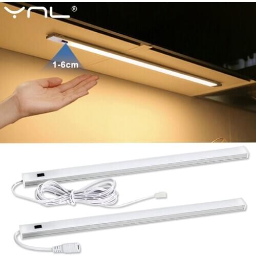 LED Under Cabinet Lights Hand Sweep Sensor Lamp DC 12V 30 40 50cm High Brightness Wardrobe Closet For Bedroom Kitchen Light Home