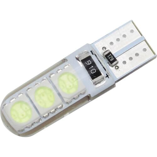 T10 High Temperature Resistant Silicone W5w T10 5050 6smd Automobile LED Bulb Width Lamp Trunk Lamp Led Lights for Car