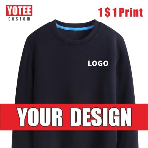 YOTEE autumn and winter thick trend round neck LOGO custom sports men and women casual sweatshirt