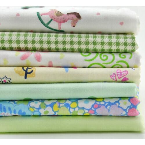 [wamami] 7pcs Diy Cotton Twill Fabric Patchwork Craft Accessory 50*50cm For BJD Doll
