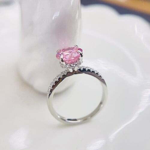 2 Carats Zircon Rings for Women Colored Jewels Rings Female Wedding Bands Yellow Pink Zircon Rings Classic Wedding Ring Gift