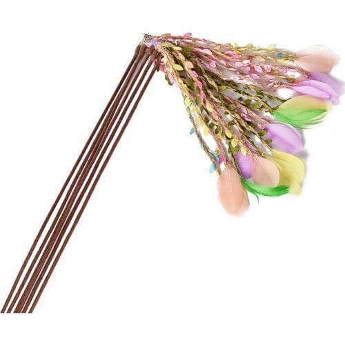 Usd1.8/pc pet cat kitten playing toys cat teaser fishing pole rod sticks feather hemp rope 20pcs/lot