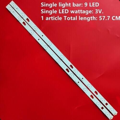 10 pcs/lot 57.7MM 9Led lamps LED Backlight strip For D32TS7202 bar light 32HR331M09A5 V1 Led strip