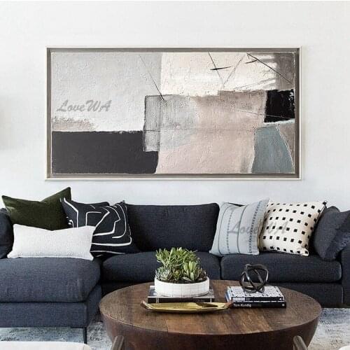 100% Hand Painted Palette Knife Heavy Textured Simple Design Oil Paintings Acrylic Wall Hangings Acrylic Canvas Art Showpieces