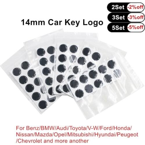 25pcs 14mm Car Remote Key Crystal Resin Logo Sticker for KEYDIY KD/Xhorse VVDI Remote CONTROL