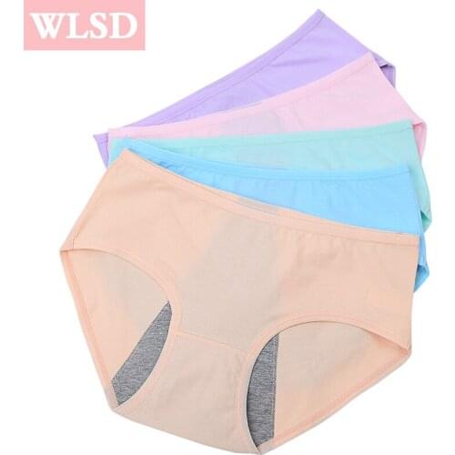 3PCS/lot Women Physiological Briefs Leakproof Menstrual Period Broadened Underwear Healthy Cotton Seamless Women Panties