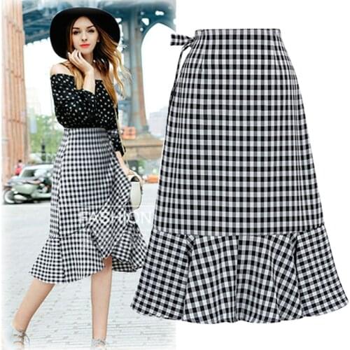 AC-LIGHTS 15 Plaid Pencil Skirts