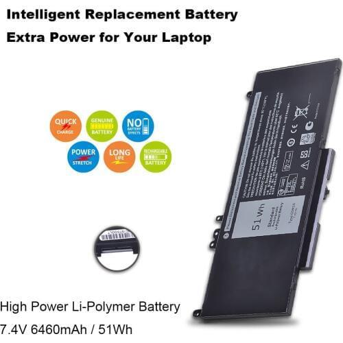 7.4V 51WH 6064mAh G5M10 Laptop Battery for DELL Latitude E5450 E5250 E5550 Notebook 15.6" G5M10 8V5GX R9XM9 WYJC2 1KY05