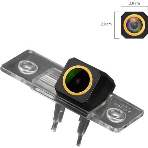 Misayaee Golden HD Car Rear View Reverse Camera Plate Light for Touareg Tiguan Santana Sharan Skoda Fabia Octavia Golf Mk4