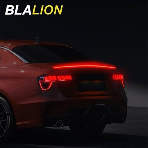 Car LED Trunk Brake Lights Flexible Turn Signal Lamp Waterproof Strips Carbon Fiber 130cm Universal Brake Lamp Auto LED Spoilers
