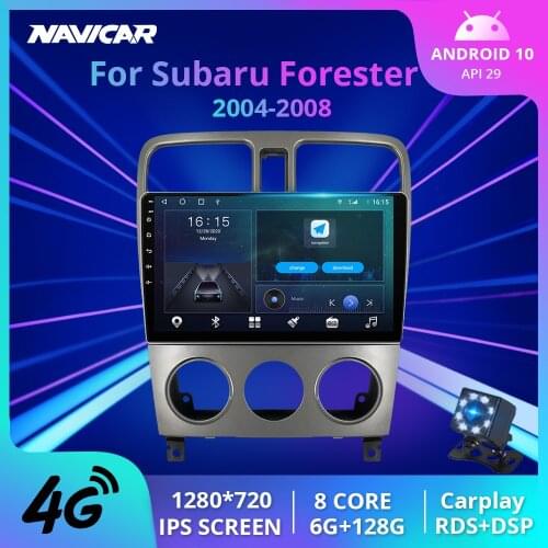 2Din Android10.0 Car Radio For Subaru Forester 2004-2008 Stereo Receiver GPS Navigation Car Receiver Auto Radio NO 2DIN DVD IGO
